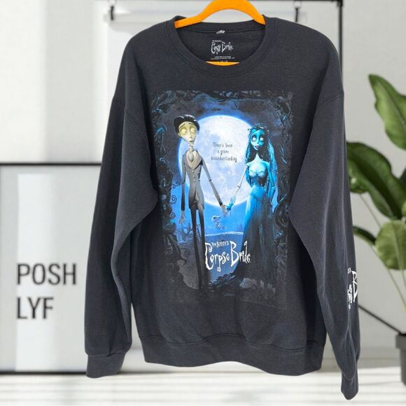 Nightmare Before Christmas Unisex Corpse Bride Sweatshirt Black Large - Picture 2 of 6